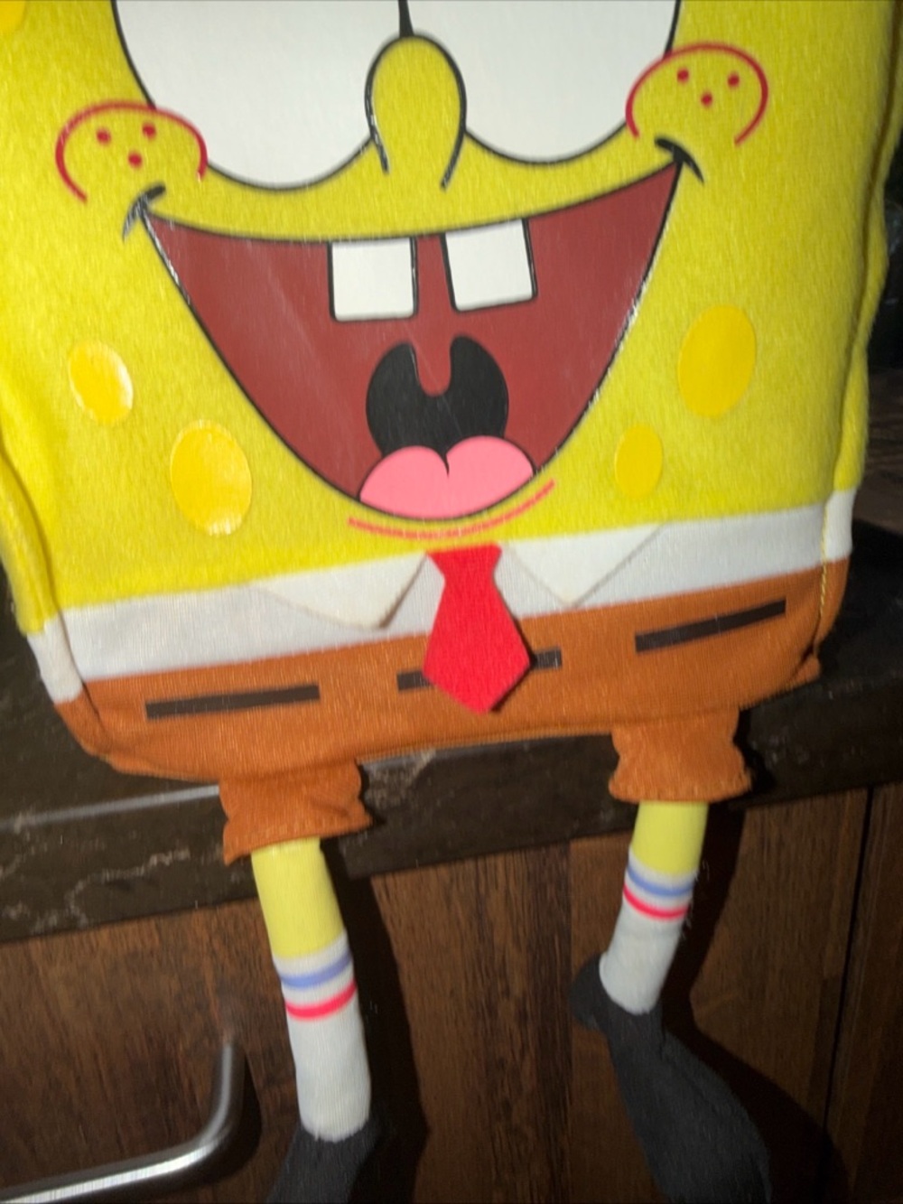 Nickelodeon Sponge  Bob Basket Tote Dangling Legs 2005 Beef Jerky Square Suckers - Picture 5 of 14